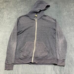 Alternative Earth Jacket Men Large Heather Gray Rocky Eco Fleece Full Zip Hooded